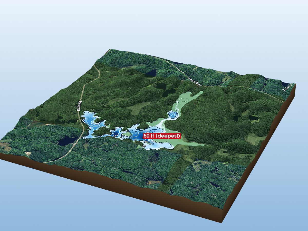 Depth map of Centre Lake