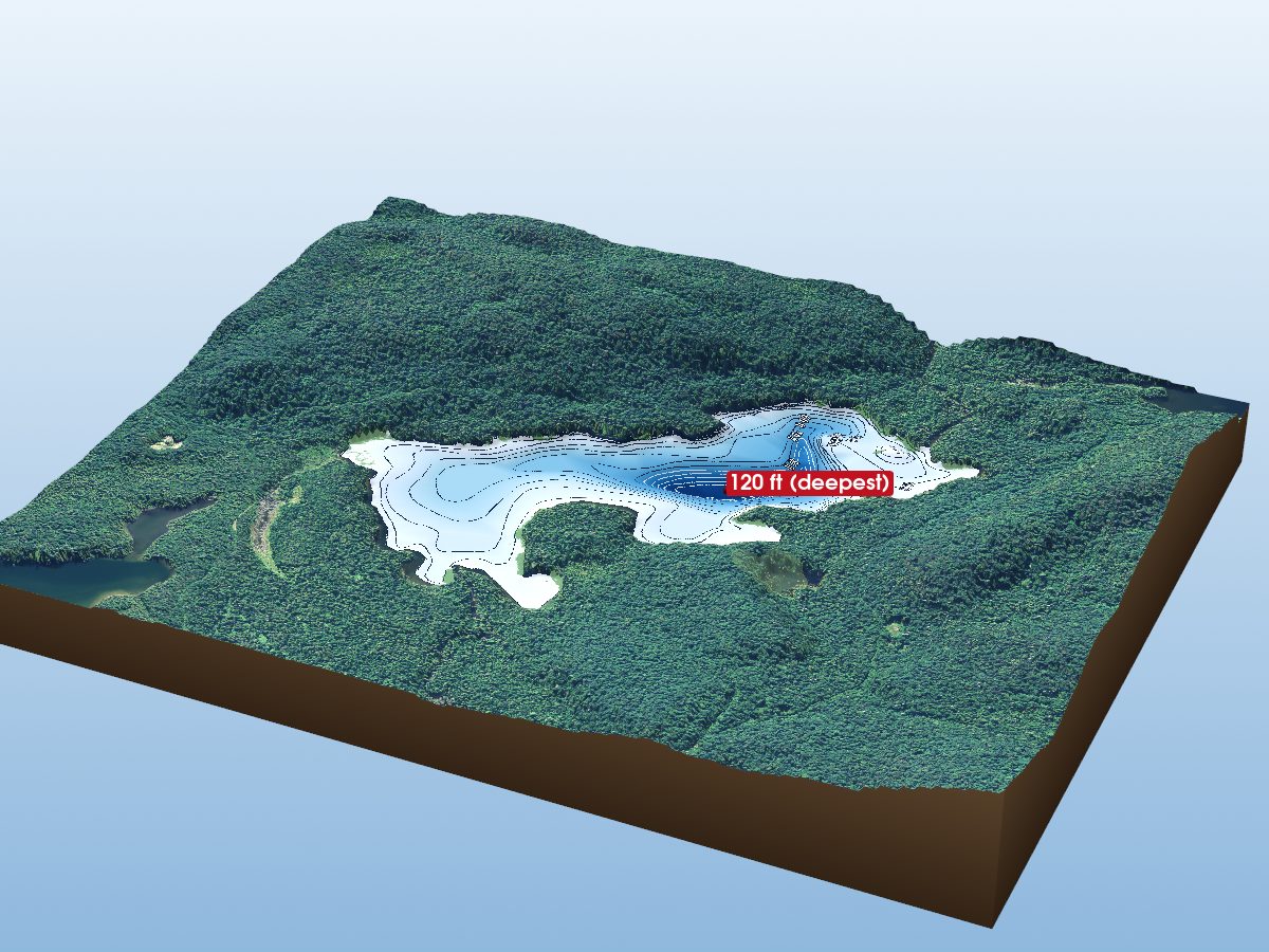 Depth map of Chaillon Lake