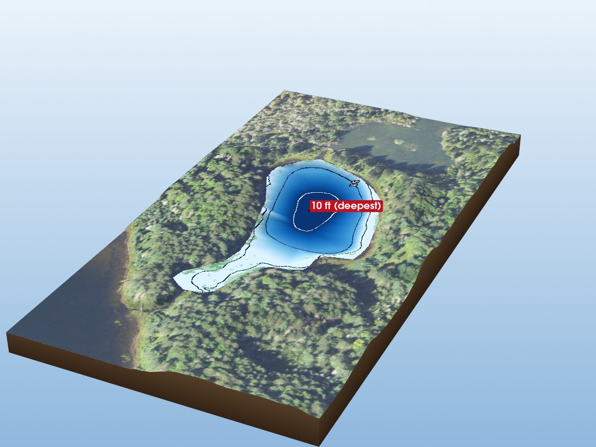 Depth map of Chain of Lakes (Central)