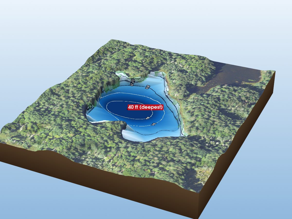 Depth map of Chain of Lakes