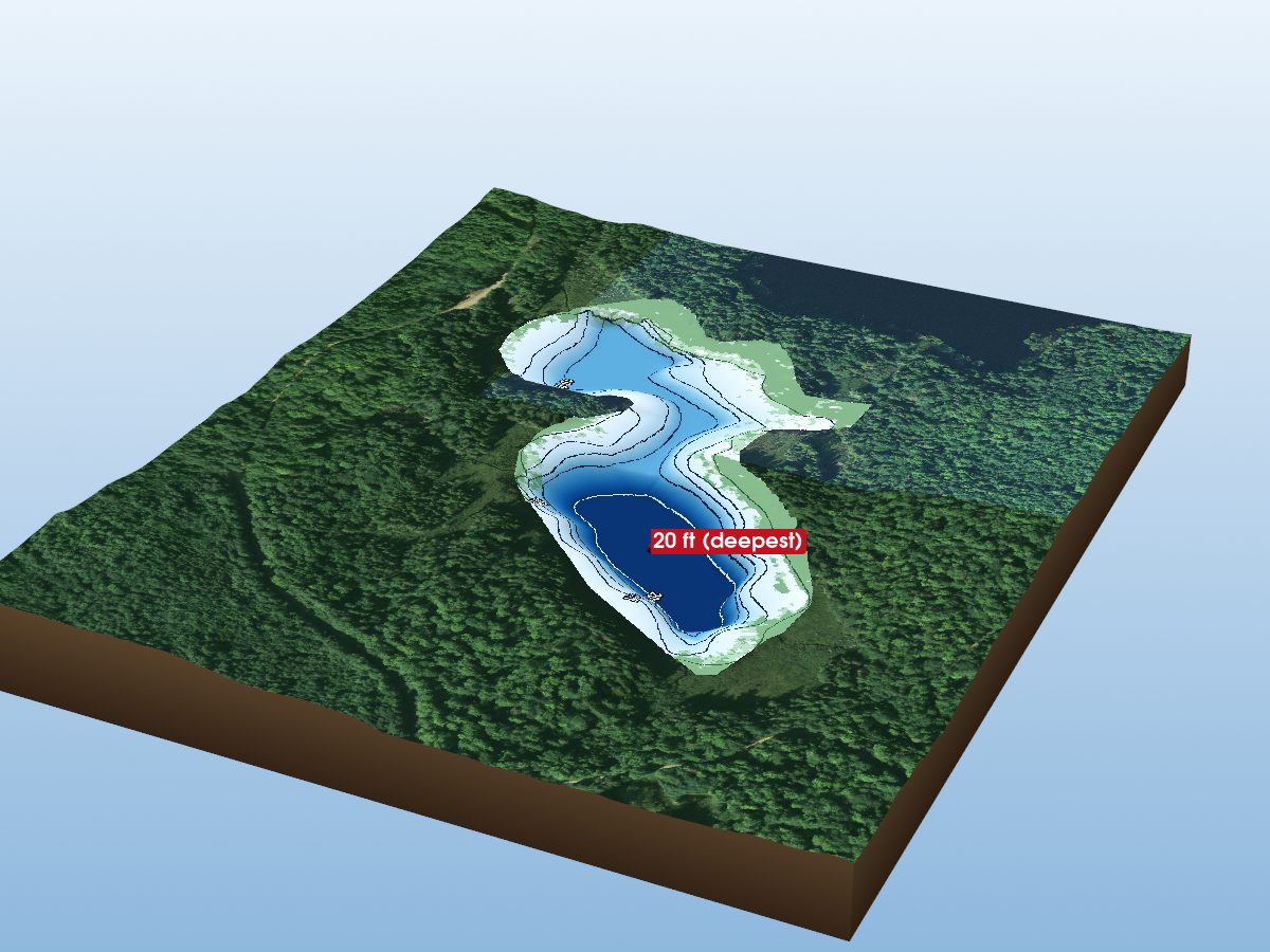 Depth map of Chainy Lake