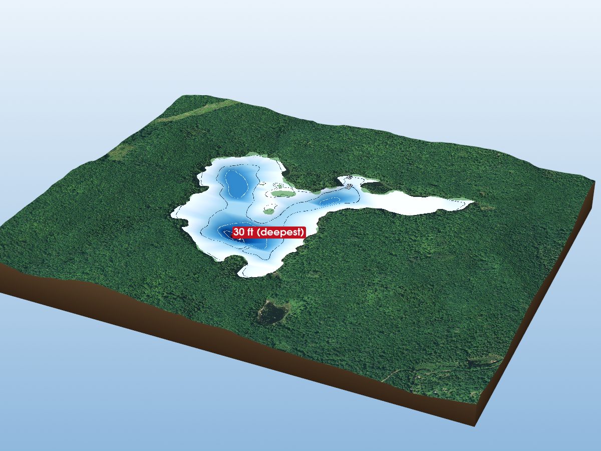 Depth map of Charette Lake