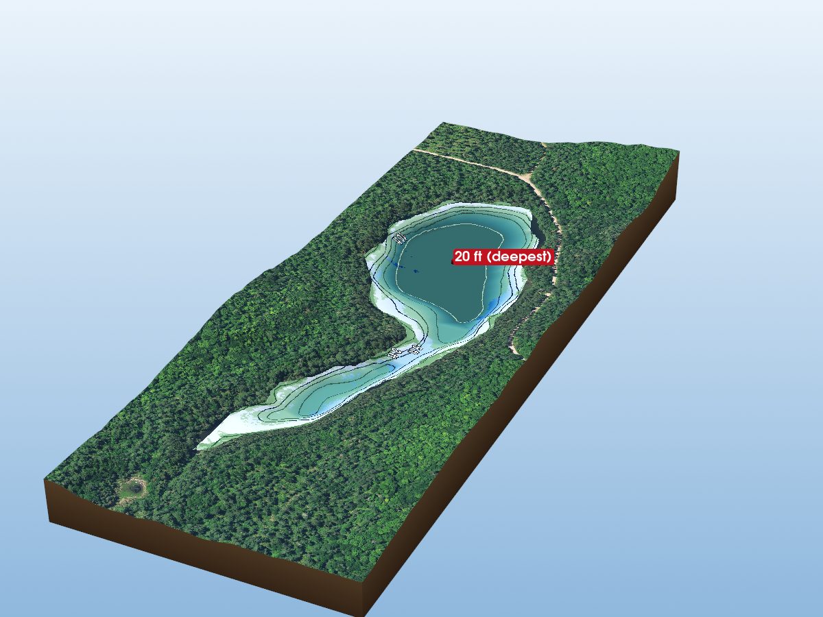 Depth map of Charles Lake