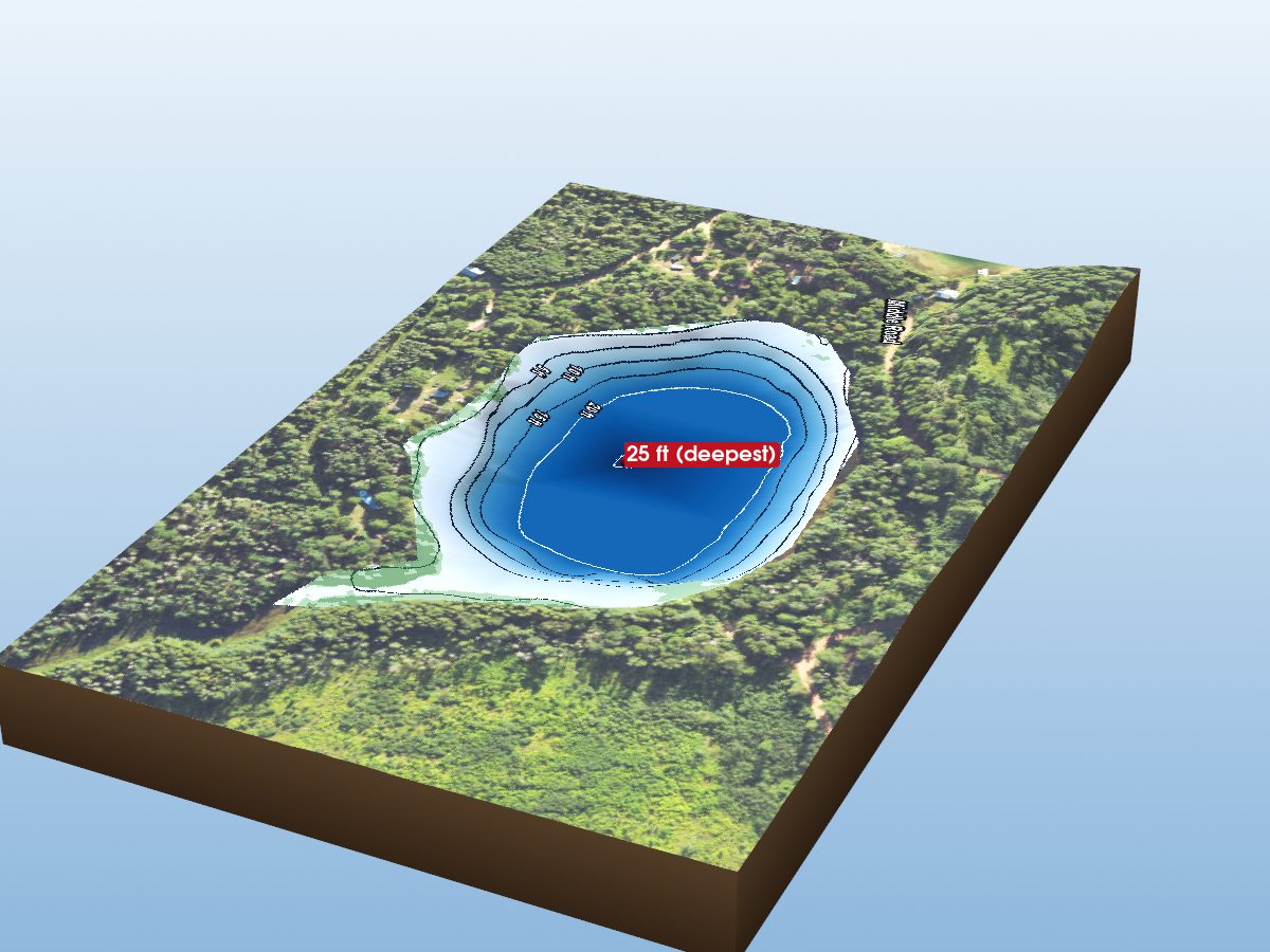 Depth map of Charley Lakes