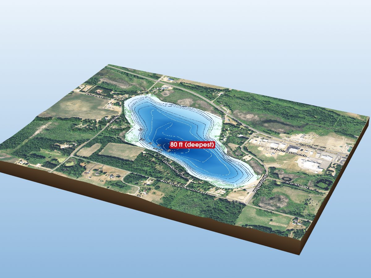 Depth map of Charlotte Lake