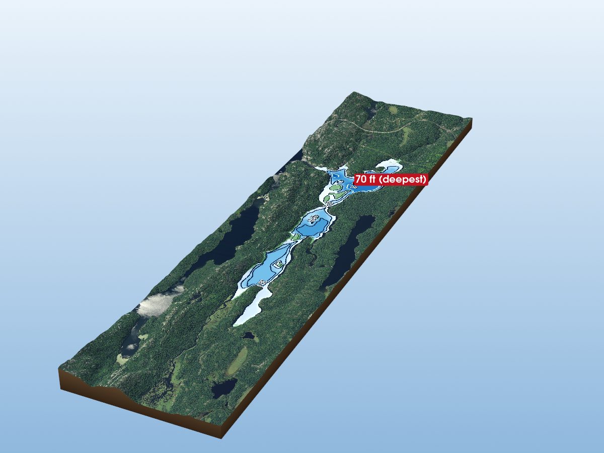Depth map of Charlton Lake
