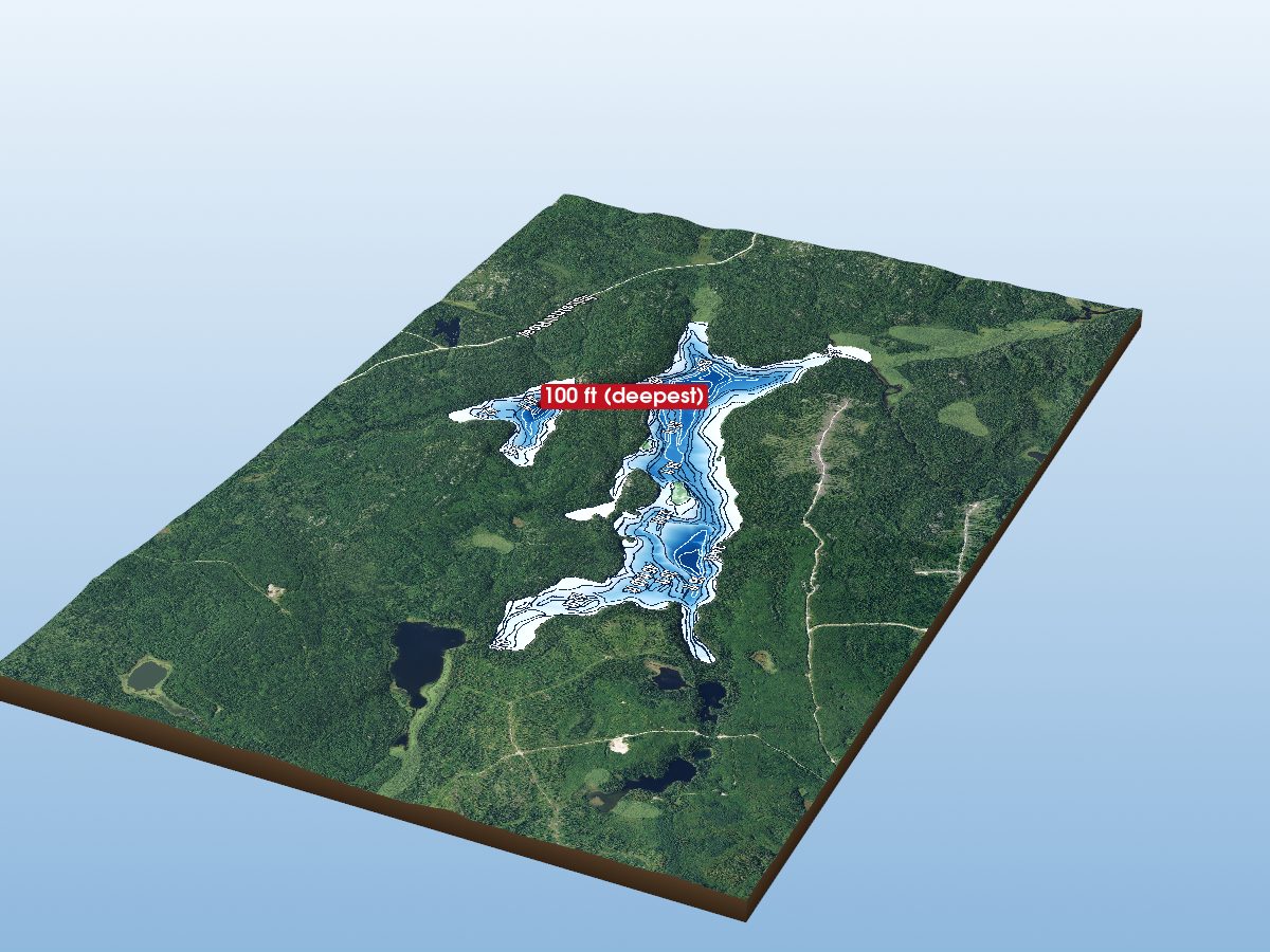 Depth map of Charon Lake