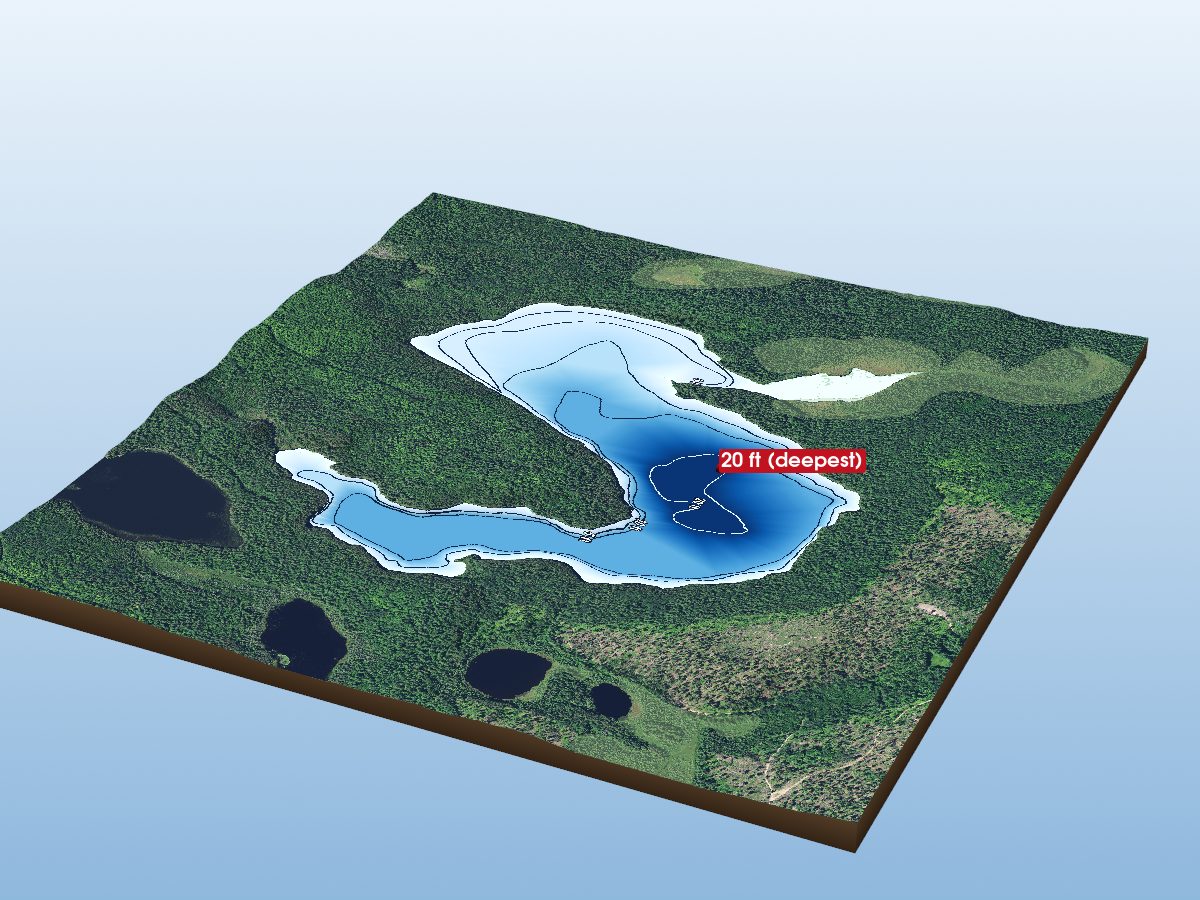 Depth map of Chateau Lake