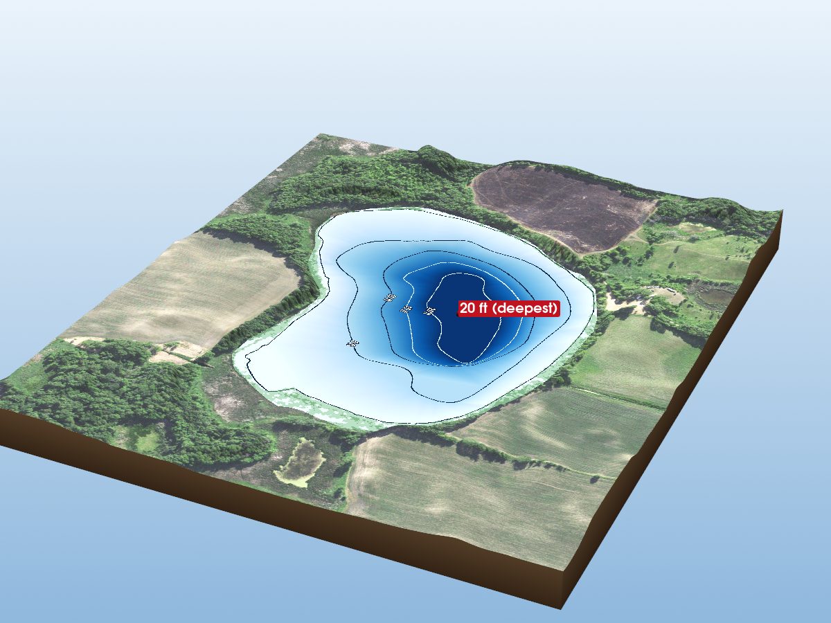 Depth map of Chelgren Lake