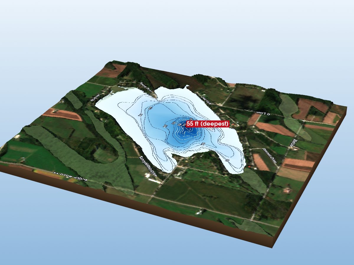 Depth map of Chesley Lake