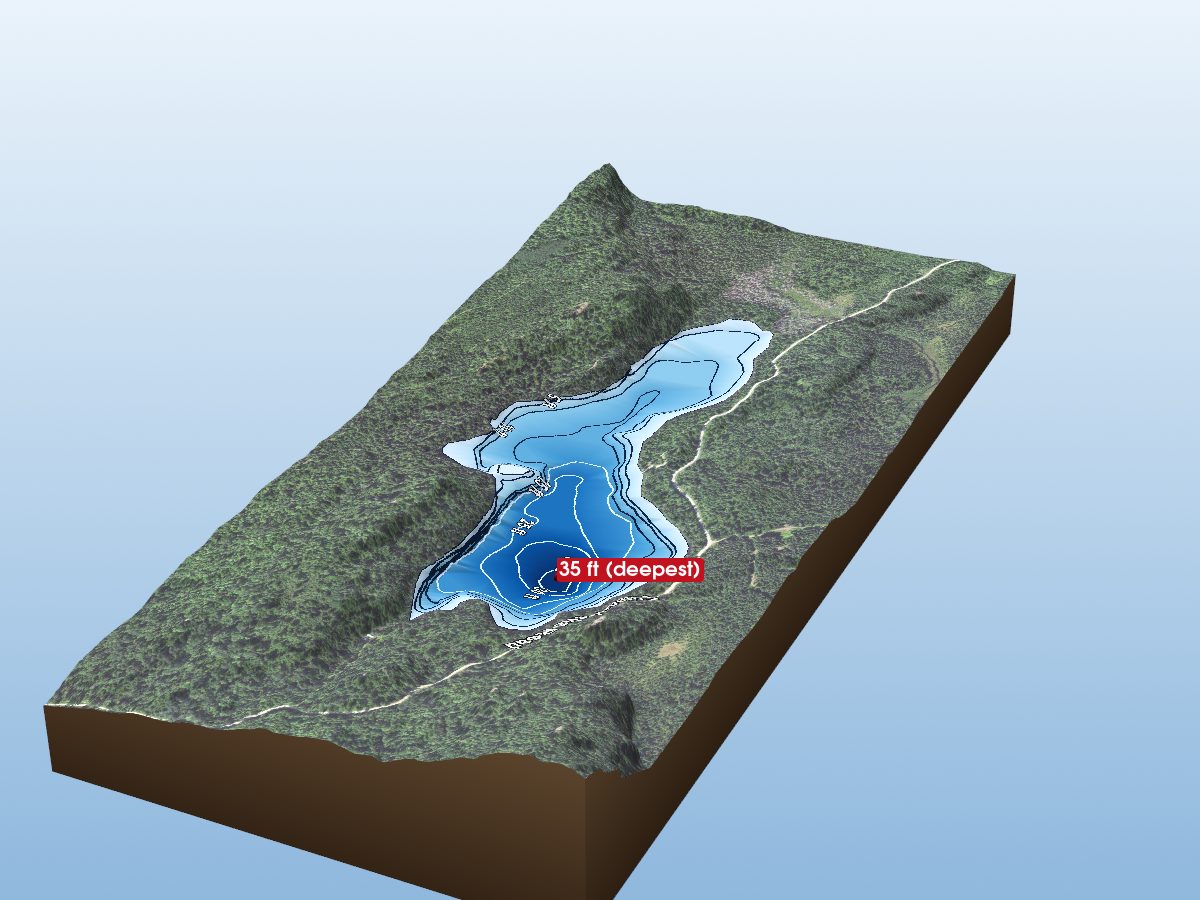 Depth map of Chester Lake