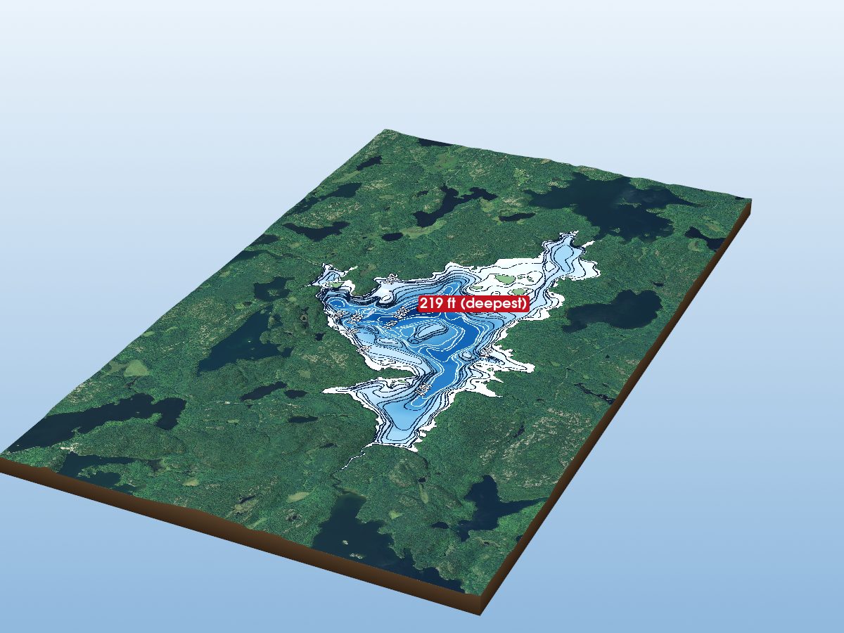 Depth map of Chiblow Lake