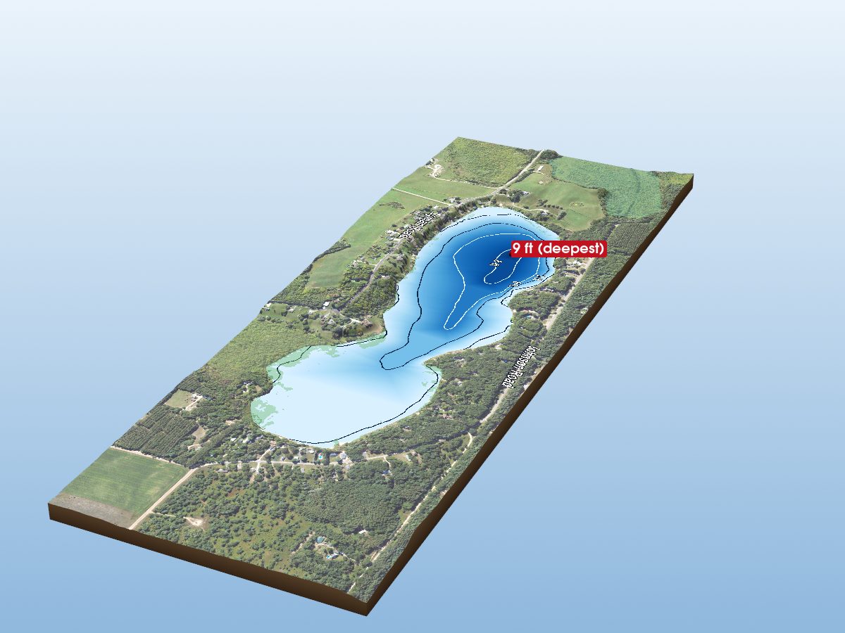 Depth map of Chief Lake