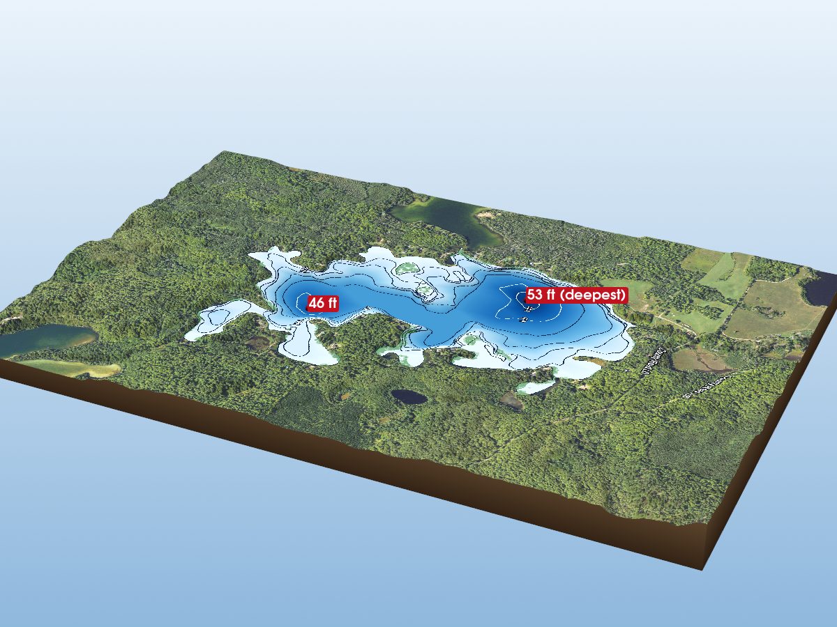 Depth map of Chief Lake