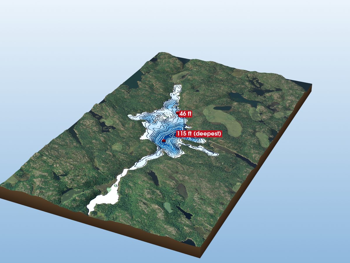Depth map of Chief Lake