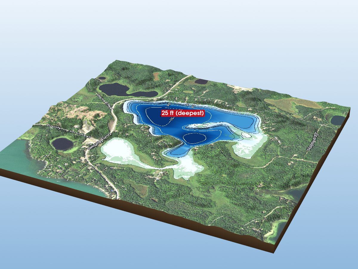 Depth map of Child Lake