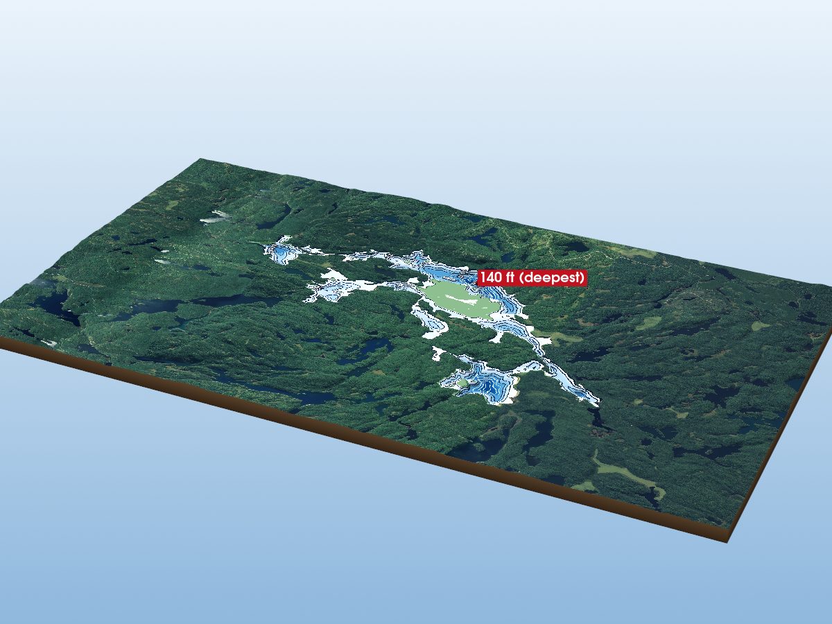 Depth map of Chiniguchi Lake
