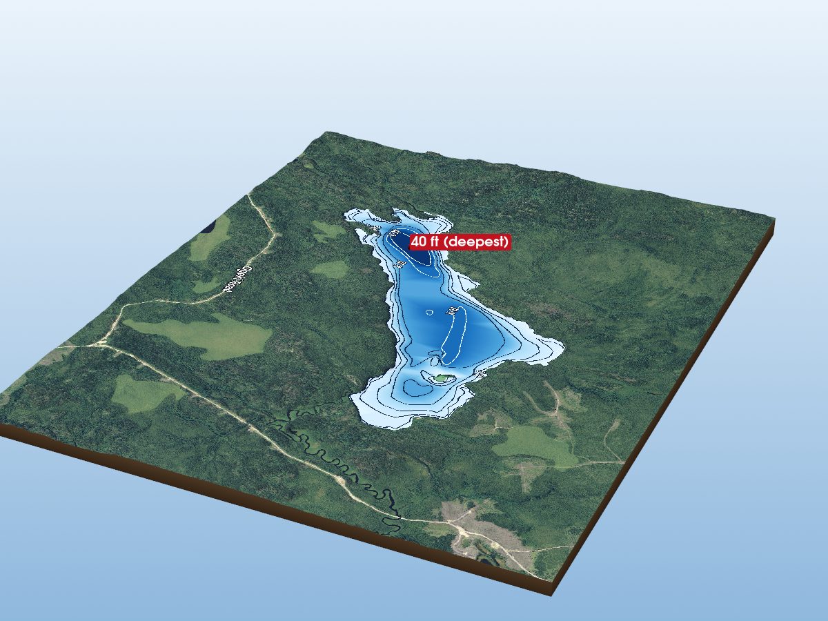 Depth map of Chipchase Lake