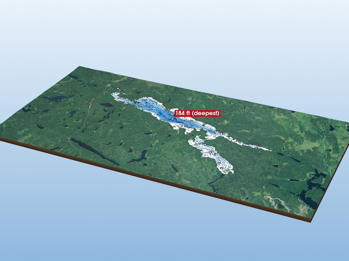 Depth map of Chipman Lake