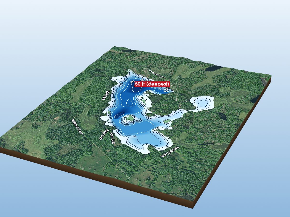 Depth map of Chippego Lake