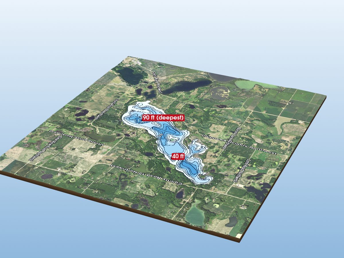 Depth map of Chippewa Lake