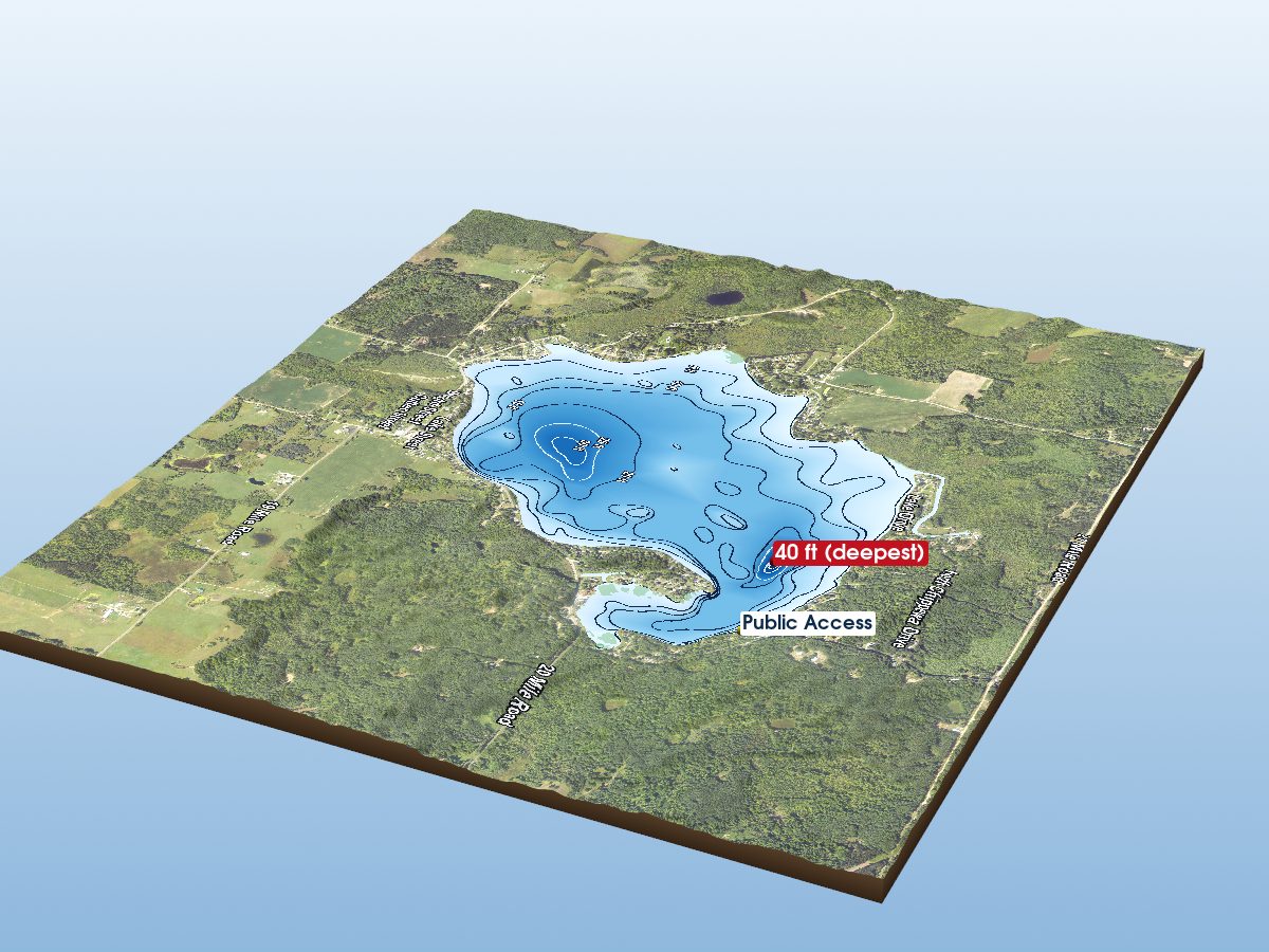 Depth map of Chippewa Lake