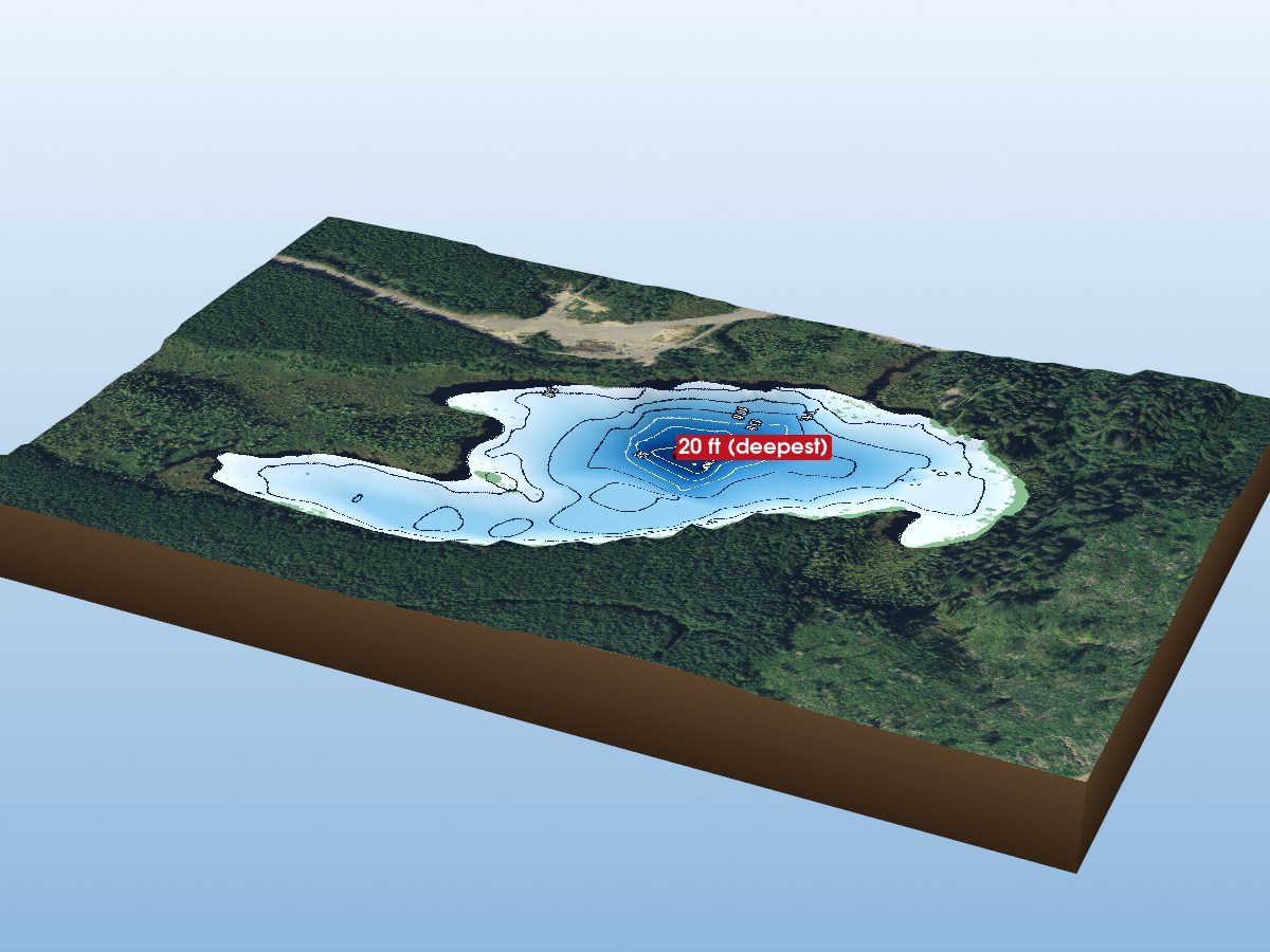 Depth map of Chown Lake 3