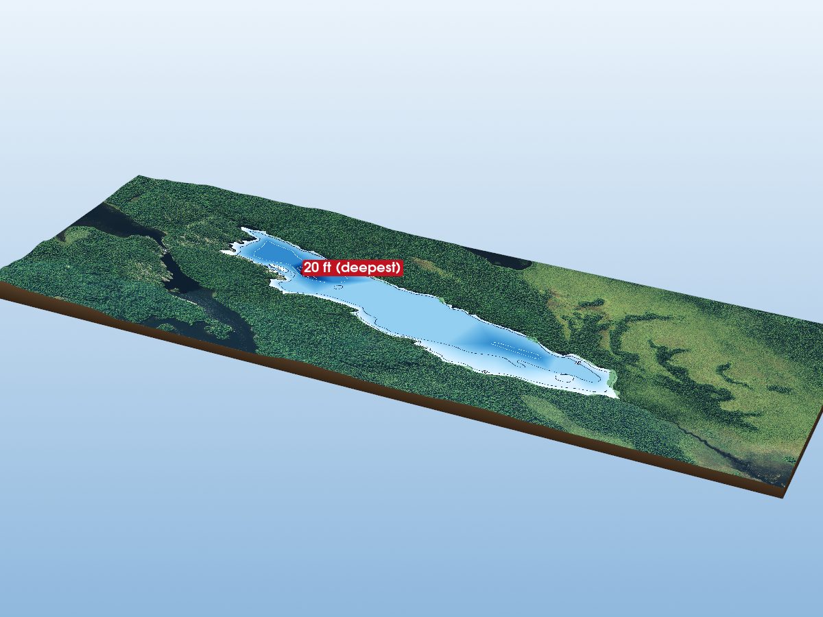 Depth map of Chris Willis Lake