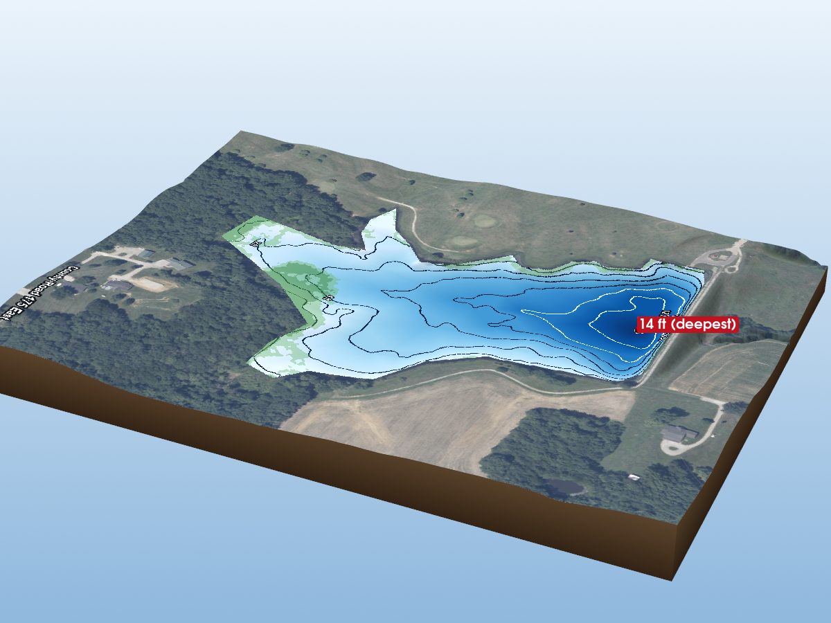Depth map of Chrisney Lake