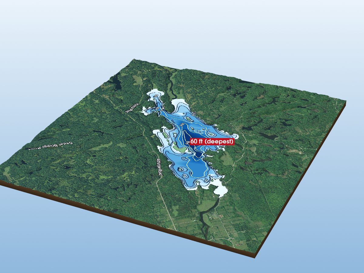 Depth map of Christie Lake