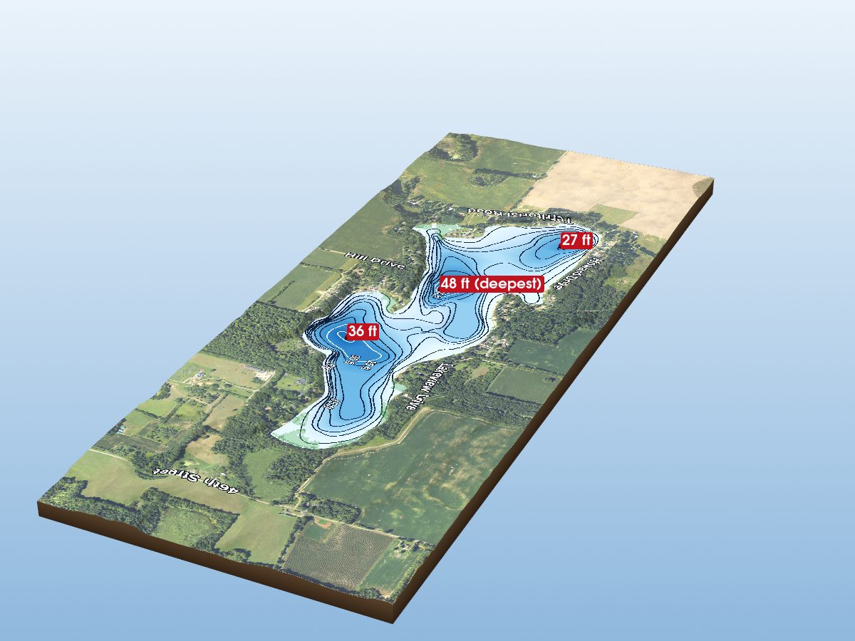 Depth map of Christie Lake