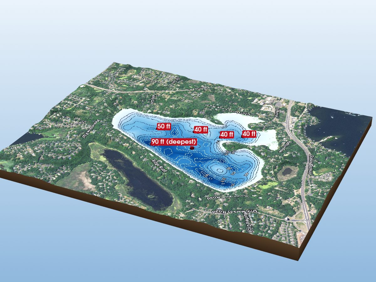 Depth map of Christmas Lake