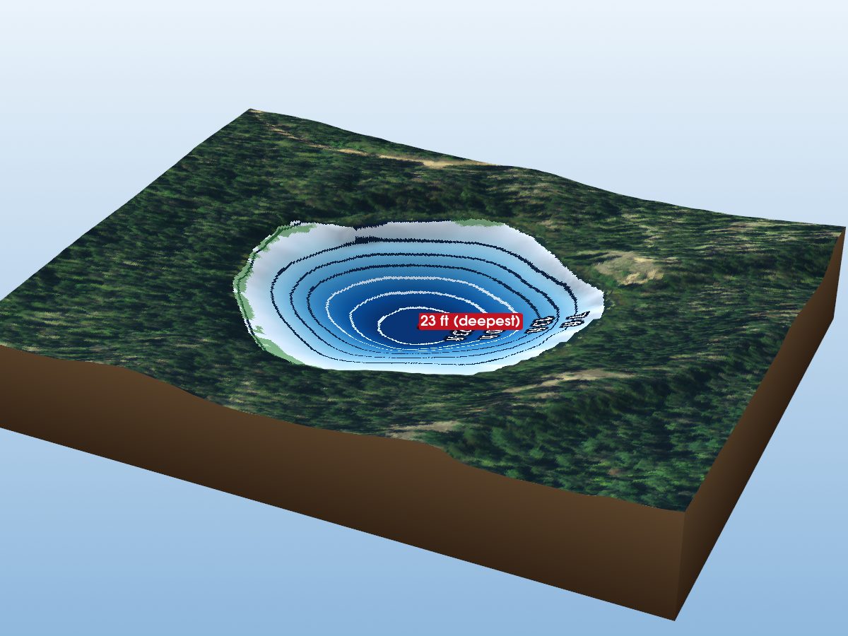 Depth map of Chummy Lake