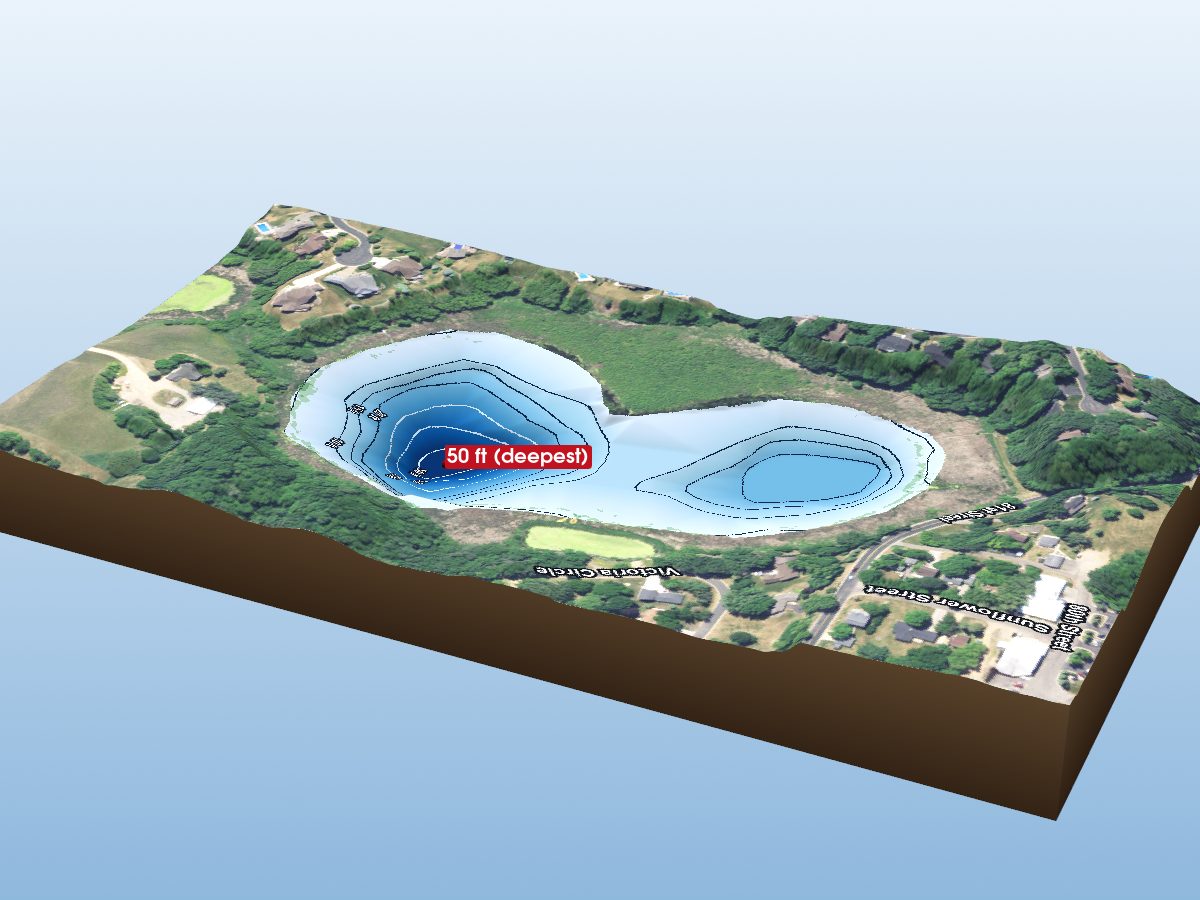 Depth map of Church Lake