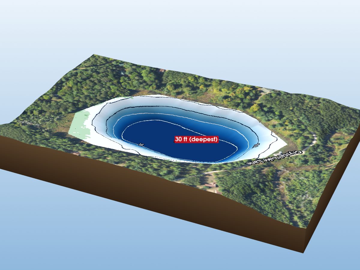 Depth map of Churchill Lake