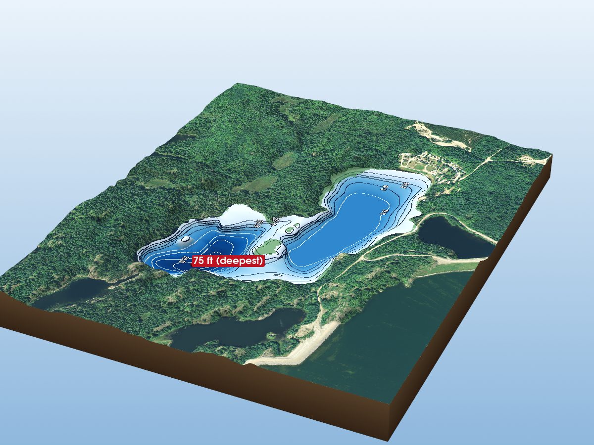 Depth map of Cinder Lake