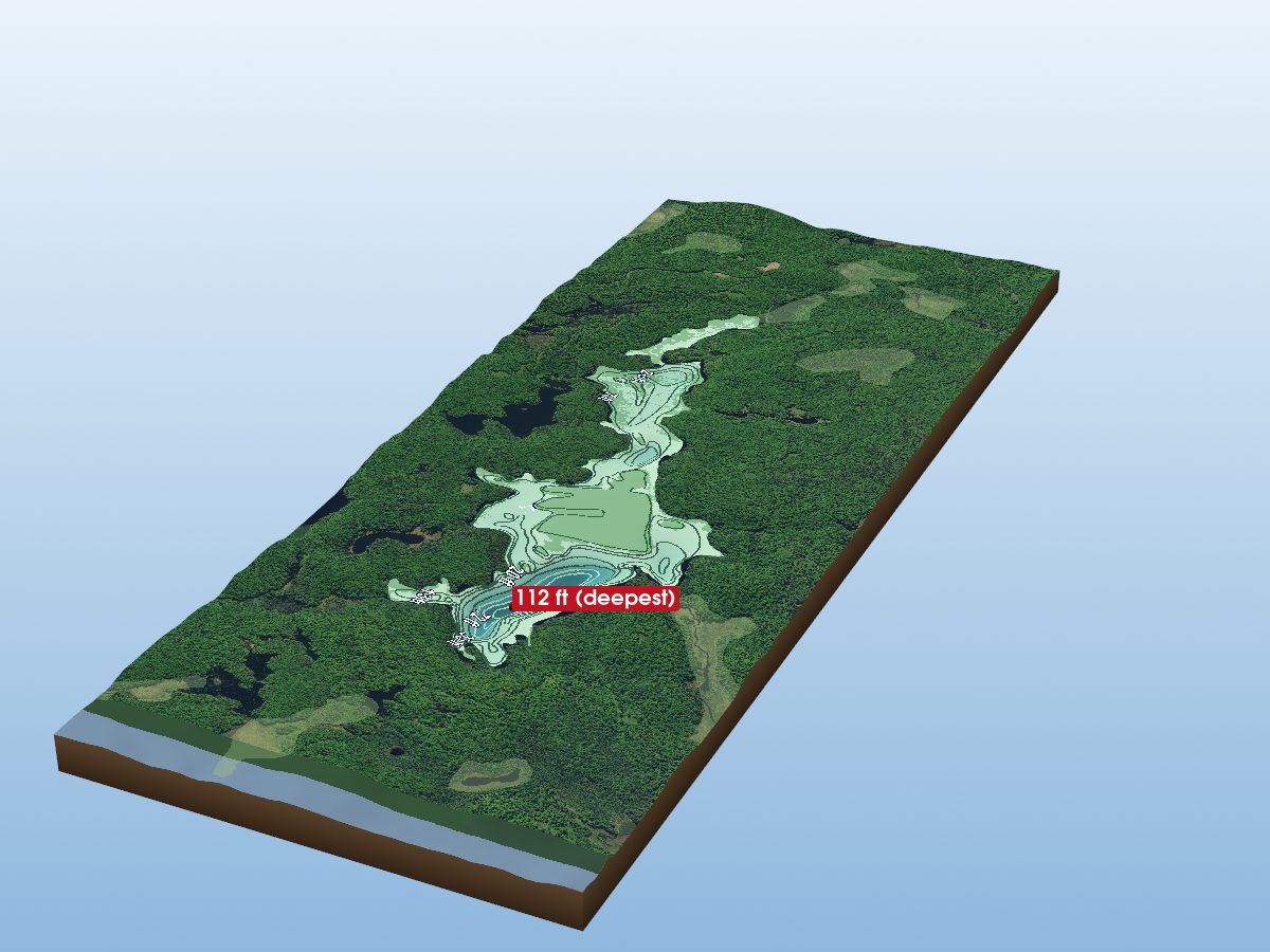 Depth map of Cinder Lake