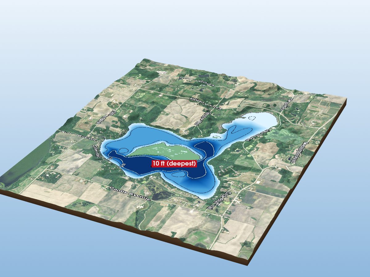 Depth map of Circle Lake