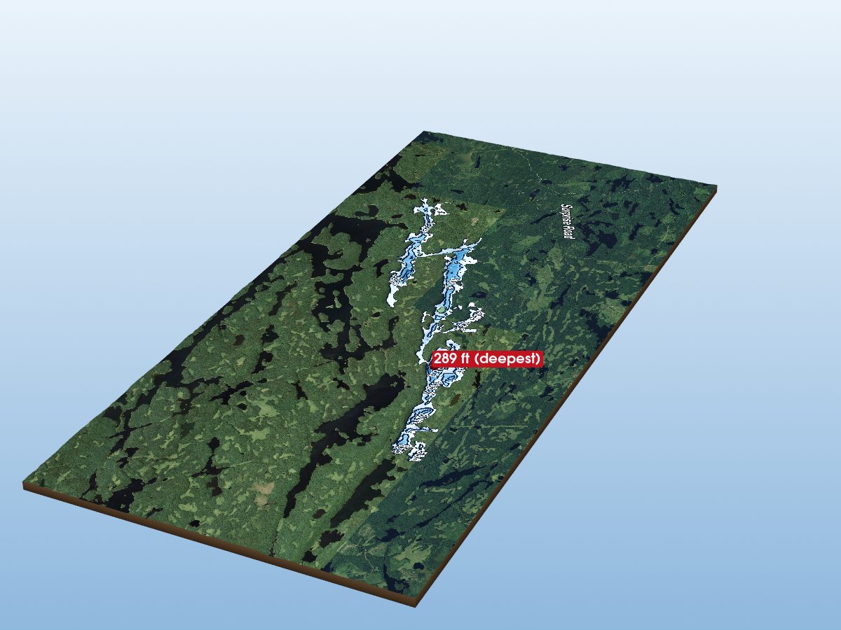 Depth map of Cirrus Lake