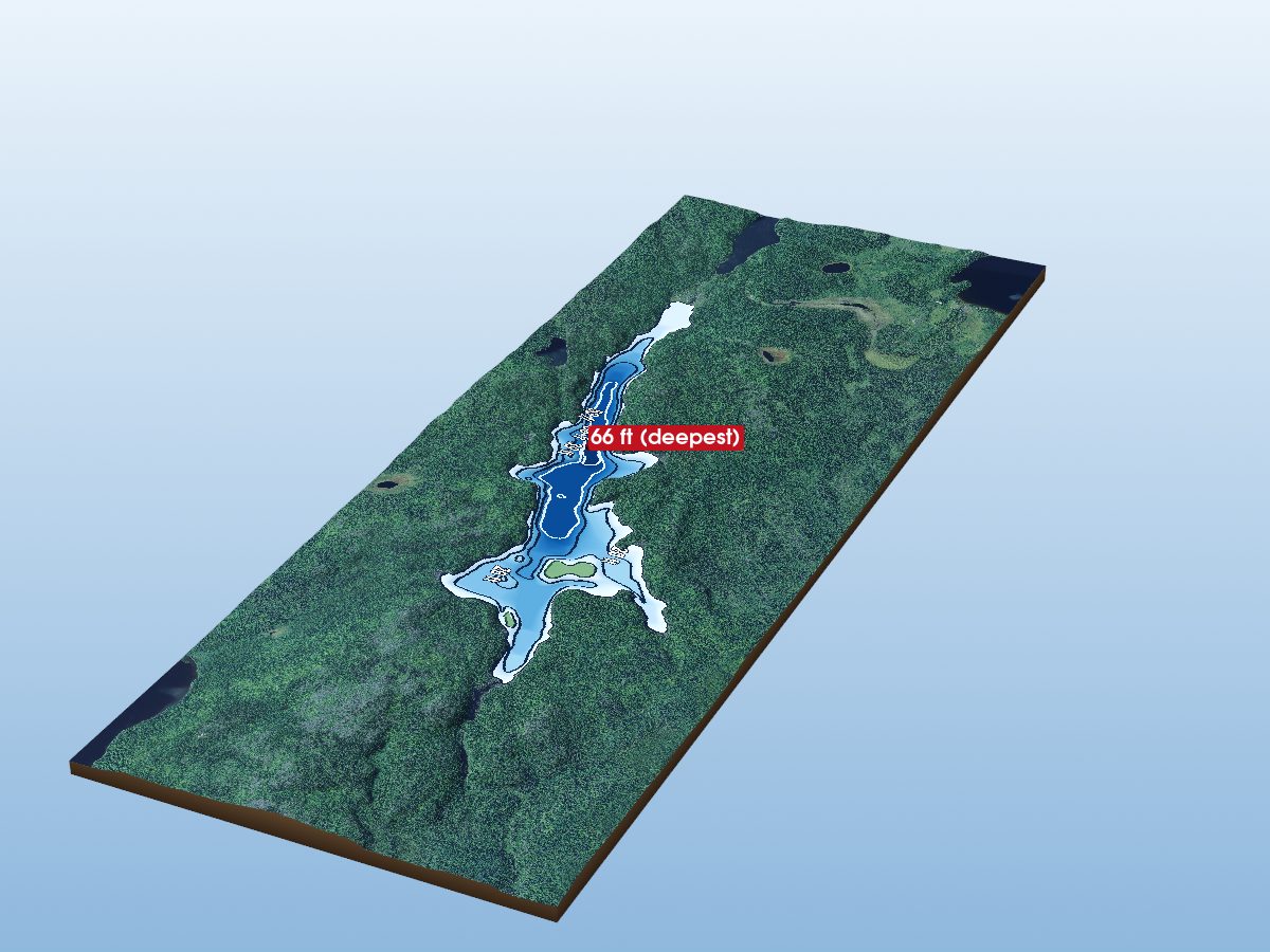 Depth map of Clace Lake