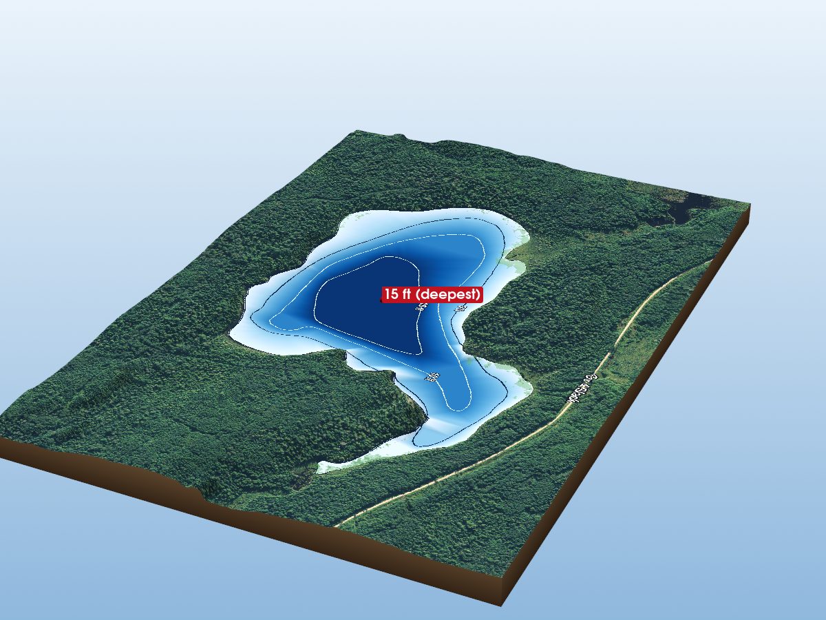 Depth map of Claire Lake