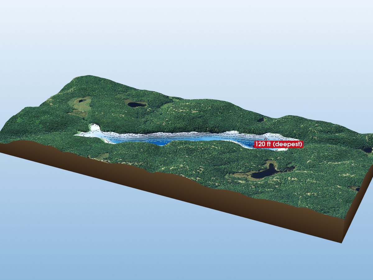 Depth map of Clara Lake