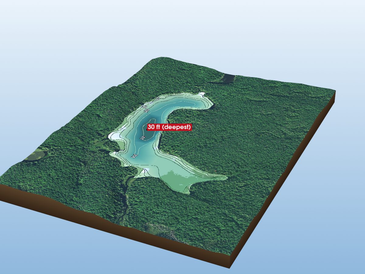 Depth map of Clara Lake