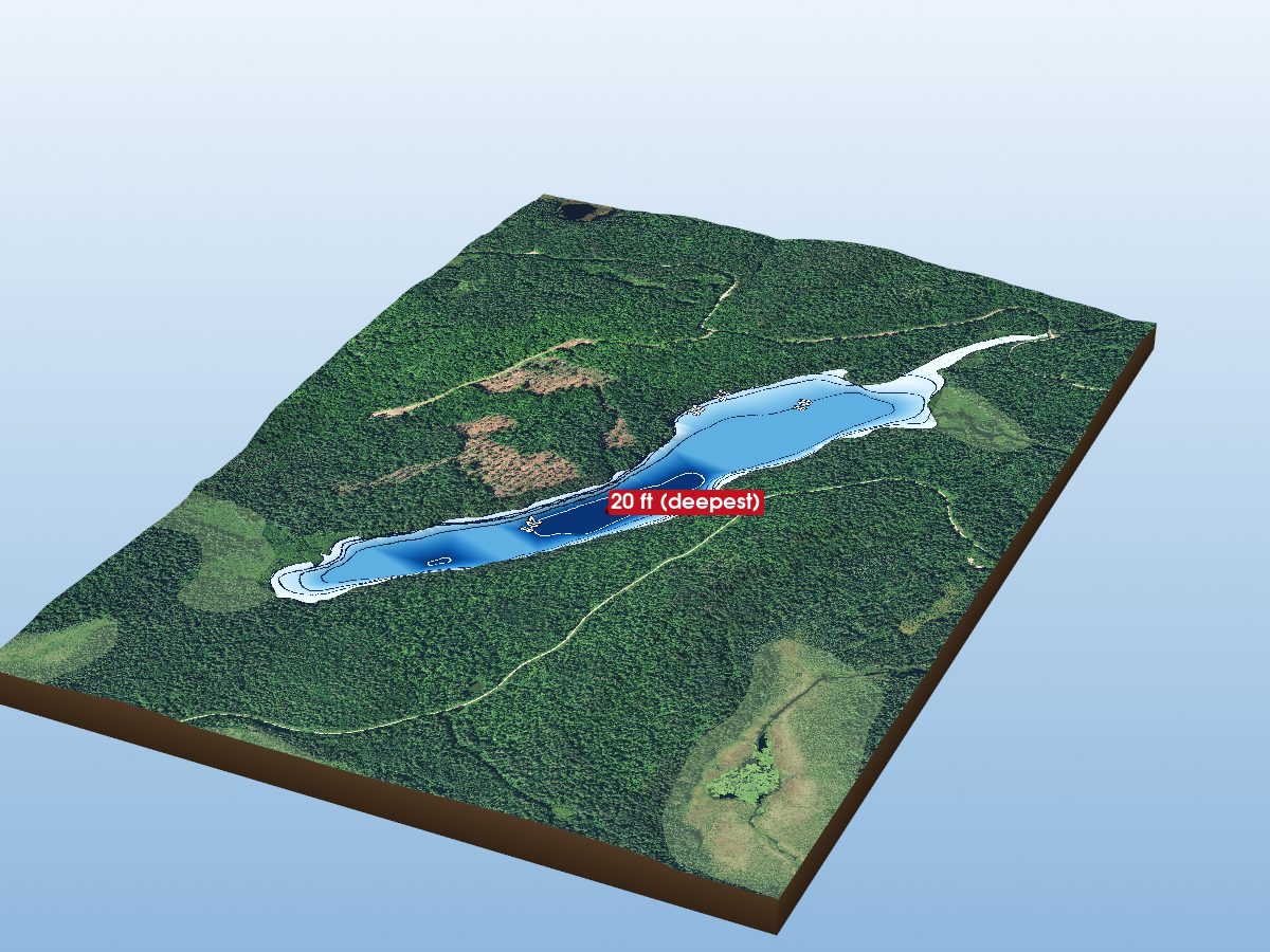 Depth map of Claradeer Lake