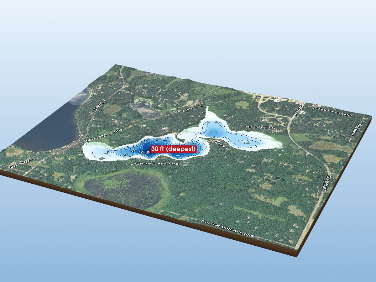 Depth map of Clark Lake