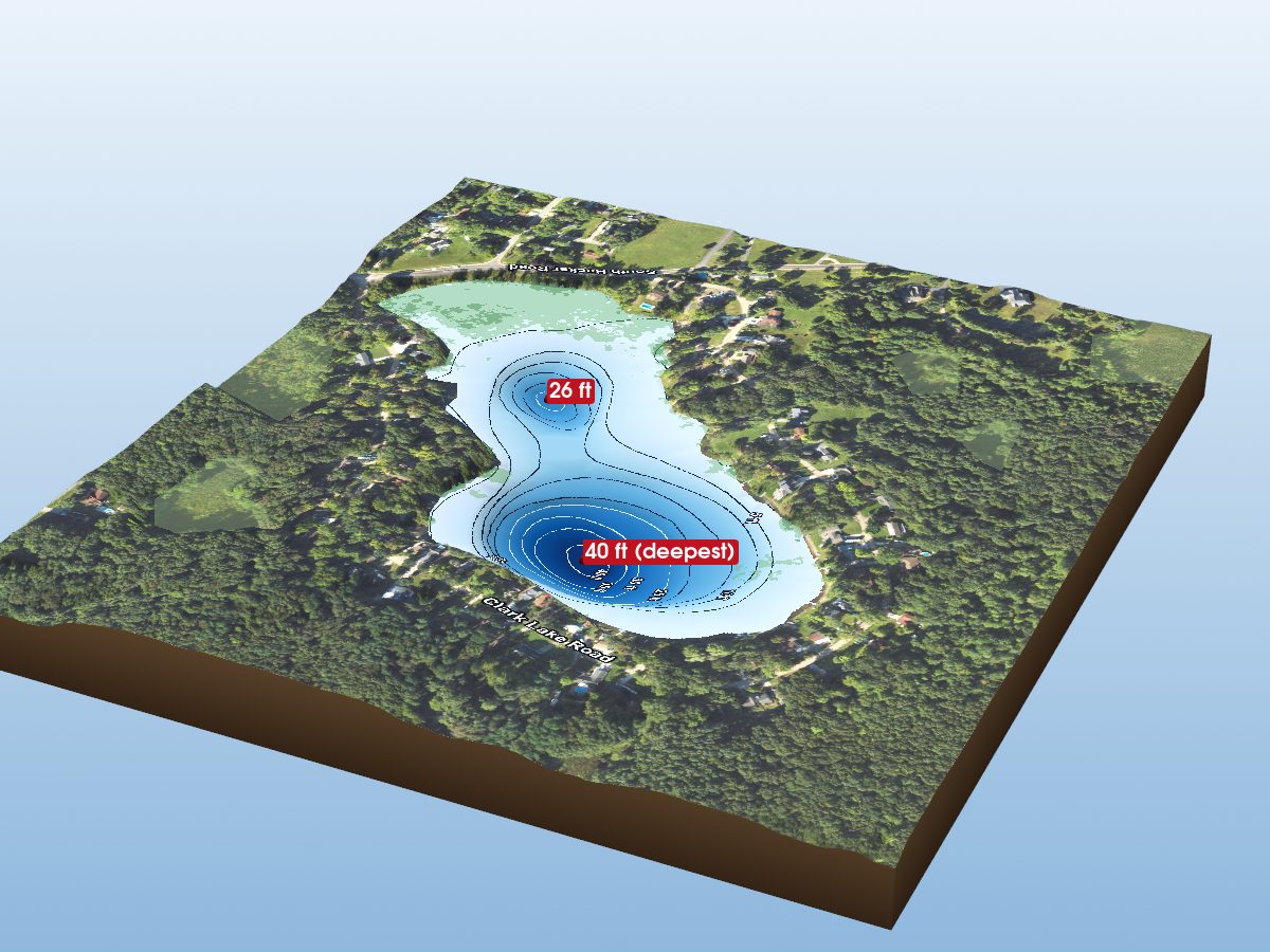 Depth map of Clark Lake