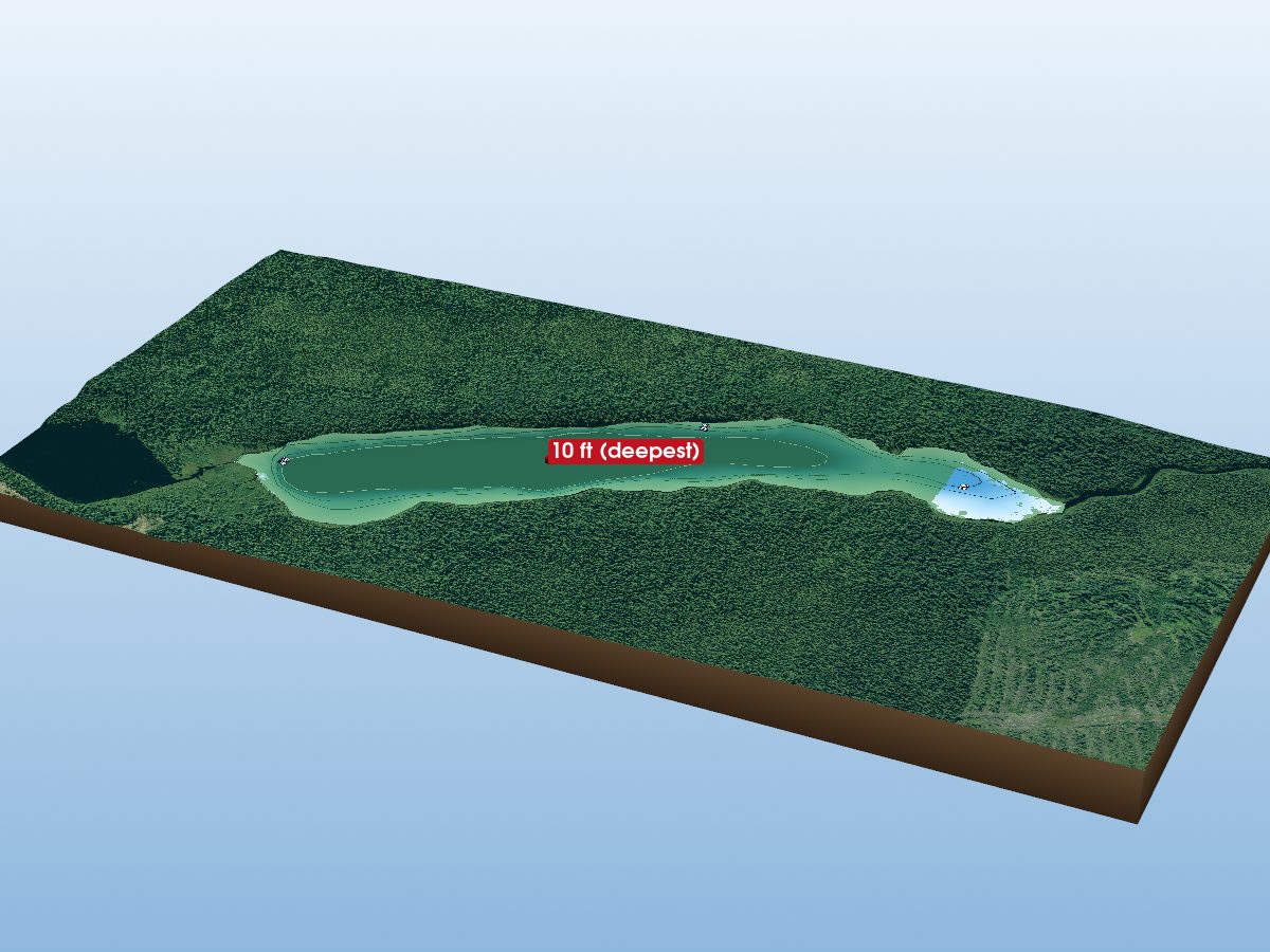 Depth map of Clay Lake
