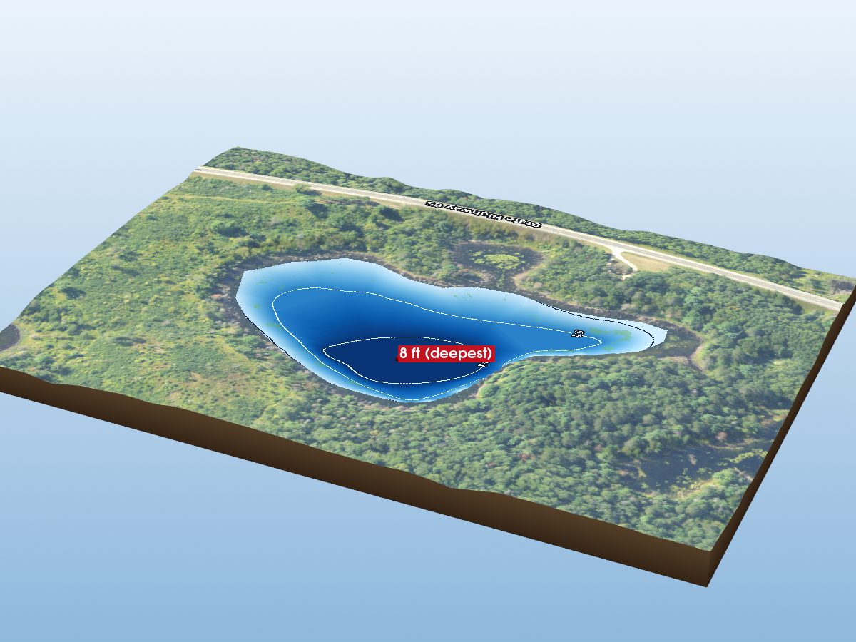 Depth map of Clear Lake
