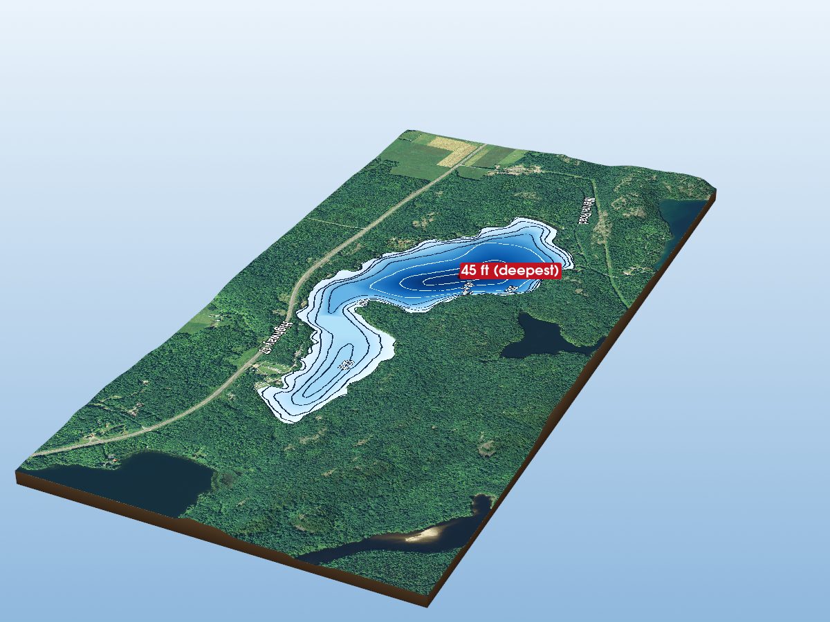 Depth map of Clear Lake