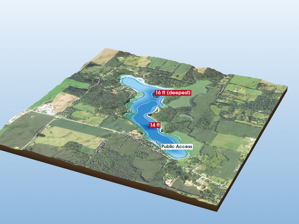 Depth map of Clear Lake